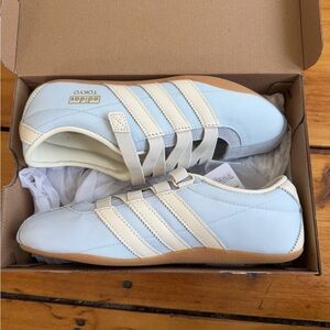 adidas Tokyo Mary Jane Sneakers in Light Blue and Cream Womens 8 NEW